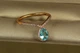 Кольцо Xuping Jewelry Золушка с голубым камнем р 17 золотистое - изображение 2