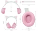 Навушники FINGERTIME BT029C CAT EAR з мікрофоном та підсвічуванням з котячими вушками, бездротові + дротові, колір фіолетовий - зображення 12