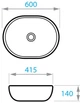 Раковина KOLLER POOL Round RN-0600-WB-MB 600х415 черная матовая - изображение 5