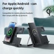 Бездротова зарядна станція 3 в 1 Hoco CQ2 15W для iPhone/Samsung/Xiaomi, для навушників, для SAM Watch | Швидка зарядка | Black | 774195 - зображення 2