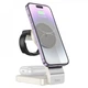 Беспроводная зарядная станция 3 в 1 Hoco CQ3 15W для iPhone 12-15/AirPods/Apple Watch | MagSafe | Fast Charger |Milky White | 774197 - изображение 1