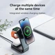 Беспроводная зарядная станция 3 в 1 Hoco CQ3 15W для iPhone 12-15/AirPods/Apple Watch | MagSafe | Fast Charger |Milky White | 774197 - изображение 7