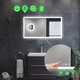 LED-зеркало 90x60см, с тремя сенсорами, подогревом и линзой с подсветкой, модель Simphony (Simphonyg81) - изображение 2