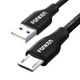Кабель зарядний Micro USB Fonken кабель в нейлоновій оплітці 1 м Black (YM0434) - зображення 1