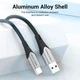 Кабель зарядний USB C Cable 3A Fast Charging 5FT Premium Nylon Braided 1 м Black (YM0211) - зображення 6