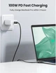 Кабель зарядный Ugreen Type-C Thunderbolt 4 100 W 8K при 60 Гц 0.8 м Black (US501) - изображение 2