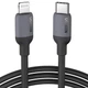 Кабель зарядний Lightning Ugreen Type-C to Lightning для швидкого заряджання 1 м Black (US387) - зображення 1