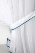 Кухонний комплект VR-Textil № 00к шторка з ламбрекеном білий з бірюзовим 200х170 см (59-759) - зображення 3