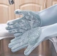 Силиконовые перчатки для мытья посуды многофункциональные Magic Silicone Gloves Black - изображение 2