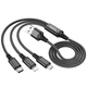 Кабель Hoco Combo 3в1 X76: Lightning/Type-C/Micro USB, 1 м, 2A - изображение 4
