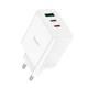 Мережевий зарядний пристрій Hoco Pure power three-port C126A USB 2Type-C 40W 3A - зображення 3