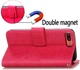 Чехол Clover для IPhone 7 Plus / 8 Plus Книжка кожа PU с визитницей малиновый - изображение 3
