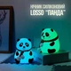Детский силиконовый ночник светильник Панда 7 цветов, Силиконовый ночник игрушка для детей - изображение 6