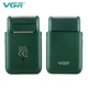 Аккумуляторная мужская мини электробритва VGR V-390 для бритья бороды и усов шейвер. Цвет: зеленый - изображение 3