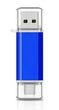 Флешка Jaster Plain 128Gb OTG USB Flash Drive - Type-C Blue - изображение 1