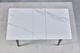 Стіл обідній розкладний BERLIN CERAMIC 111(140)*75 білий глянець / чорний каркас Intarsio - зображення 3