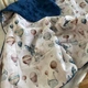 Дитячий плед Zhukokids "Слони і повітряні кулі" плюш+бавовна з утепленням 80x100 см Синій - зображення 1