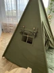 Вігвам дитячий Zhukokids однотонний з ковриком і фіксатором 115x115x190 Хакі - зображення 4