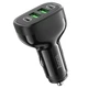 Автомобільний зарядний пристрій Hoco NZ11, 2USB, 2Type-C, PD 72W, чорний - зображення 4