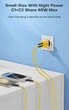 Зарядний пристрій ASOMETECH GaN 40W dual Type-C ports швидка зарядка PD+QC3.0 Yellow - зображення 3