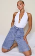 Боди в рубчик с корекцией бюста PrettyLittleThing Белый 11047 L (46) - изображение 3