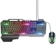 Набор клавиатура игровая с мышкой Hoco GMІ2 проводная с подсветкой RGB комплект для компьютера - изображение 3