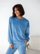 Пижама (свитшот + штаны) женская теплая велюровая BARWA garments 0332/333 S Голубая (2113323331213) - изображение 8