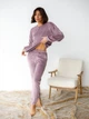 Пижама (свитшот + штаны) женская теплая велюровая BARWA garments 0332/333 XL Фрезовая (2113323334078) - изображение 4
