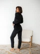 Пижама (свитшот + штаны) женская теплая велюровая BARWA garments 0332/333 M Черная (2113323332012) - изображение 2