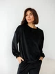 Пижама (свитшот + штаны) женская теплая велюровая BARWA garments 0332/333 M Черная (2113323332012) - изображение 8