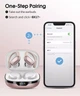 Беспроводные спортивные Bluetooth наушники BX17 с кнопками управления и индикатором заряда Розовый - изображение 4