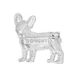 Брошь женская BROCHE бижутерия Животные Собаки Бульдог коричневая BRSF113868 - изображение 3