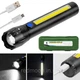 Ліхтар ручний 2в1 акумуляторний з USB, ZOOM і бічним світлом, BL-C63 + Кейс/ Потужний ліхтарик - зображення 2