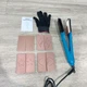 Утюжок для волос со сменными насадками UKC Imprinting Iron выпрямитель с индикатором нагрева 120-200°, поворотный шнур + Перчатка - изображение 10
