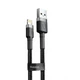 Кабель Baseus USB to Lightning Cable 2.4A (0,5m) Gray-Black (CALKLF-AG1) - изображение 4