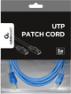 Patchcord Gembird UTP Cat 5e RJ-45 3 m Blue (8716309020404) - obraz 2