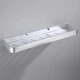 Прямая полка для ванной из алюминия покрытие цинк Disfact PLB-40cm Серебристая - изображение 1