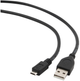 Kabel Delock micro-USB – USB Type-A 1 m Black (4043619833665) - obraz 1