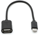 Кабель TB OTG USB AF – USB Type-C 15 см Black (5901500509251) - зображення 2