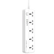 Сітковий фільтр LDNIO SC5415 5х220V+3хUSB+1хType-C universal ports /1 PD/1 QC/2 autoID 2М електричний підовжувач швидка зарядка для пристроїв Білий - зображення 1