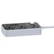 Сітковий фільтр LDNIO SC3412 3x220V+3хUSB+1хType-C 1хPD3.0-20W/3хQC3.0 2М електричний підовжувач швидка зарядка для пристроїв Чорний-Сірий - зображення 5