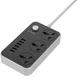 Мережевий фільтр LDNIO SC3604 3x220V+6хUSB(3.4А) 2М електричний подовжувач зарядка для пристроїв Чорний-Білий - изображение 1
