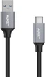 Кабель Aukey Quick Charge USB Type-A – USB Type-C 3.0 3A 2 м Black (5902666661234) - изображение 1