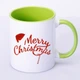 Чашка с принтом "Merry Christmas" (цвет салатовый) (17025) - изображение 2