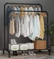 Вешалка напольная двойная стойка для одежды с полкой для обуви Loft Master Black - изображение 1