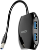 USB-hub Axagon 4-portowy USB 3.2 Gen 1 0.16 m Black (8595247903570) - obraz 1