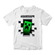 Футболка белая с оригинальным принтом онлан игры Minecraft "Крипер Creeper Minecraft Майнфрафт" Push IT ФП0120382 года - изображение 1