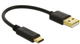 Кабель Delock USB Type-C – USB Type-A 0.15 м Black (4043619853540) - зображення 1