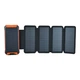 Powerbank Solar Charge 20000 мАч Повербанк з сонячною батареєю з ліхтариком та 4 сонячними панеллями чорний - зображення 1