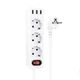 Мережевий фільтр Hoco NS2 (3 розетки + 3 USB) 1.8m (white) - зображення 1